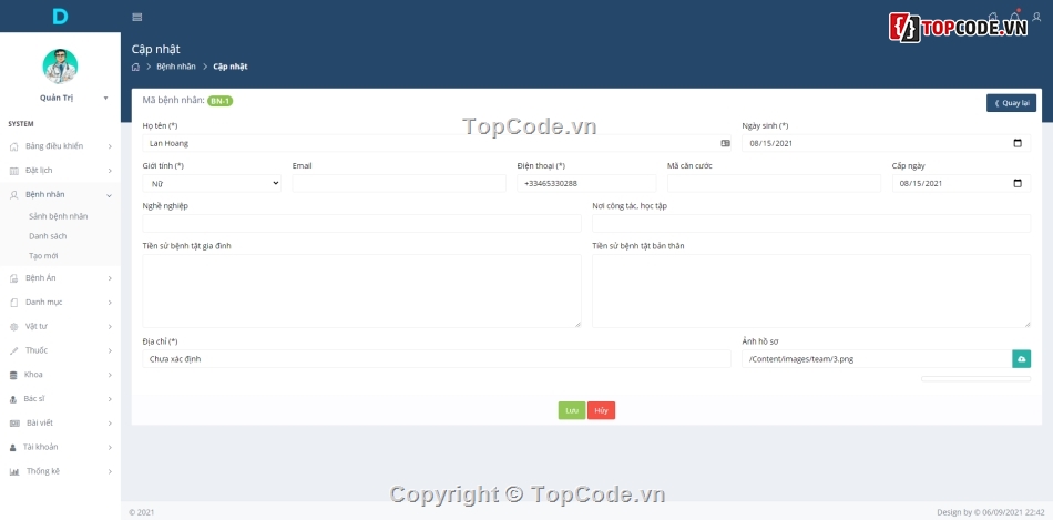 Quản lý bệnh viện,Quản lý bệnh viện asp net,Đồ án quản lý bệnh viện,QUản lý bệnh nhân